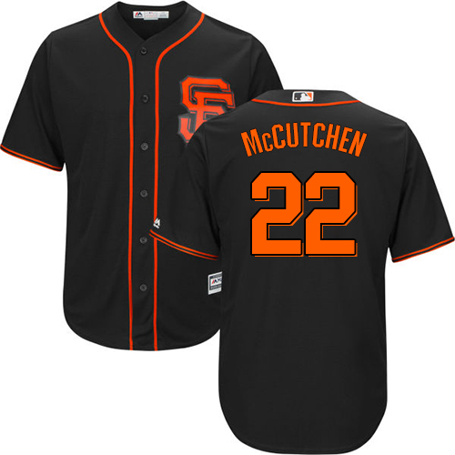 Giants #22 Andrew McCutchen Black New Cool Base Alternate Stitched MLB Jersey